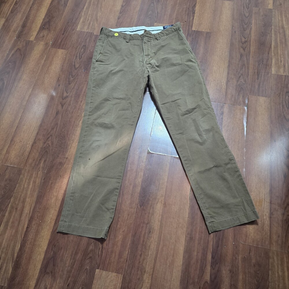 Polo Ralph Lauren Mens Classic Khaki Chinos Pants 34x34 Stretch Straight Fit
